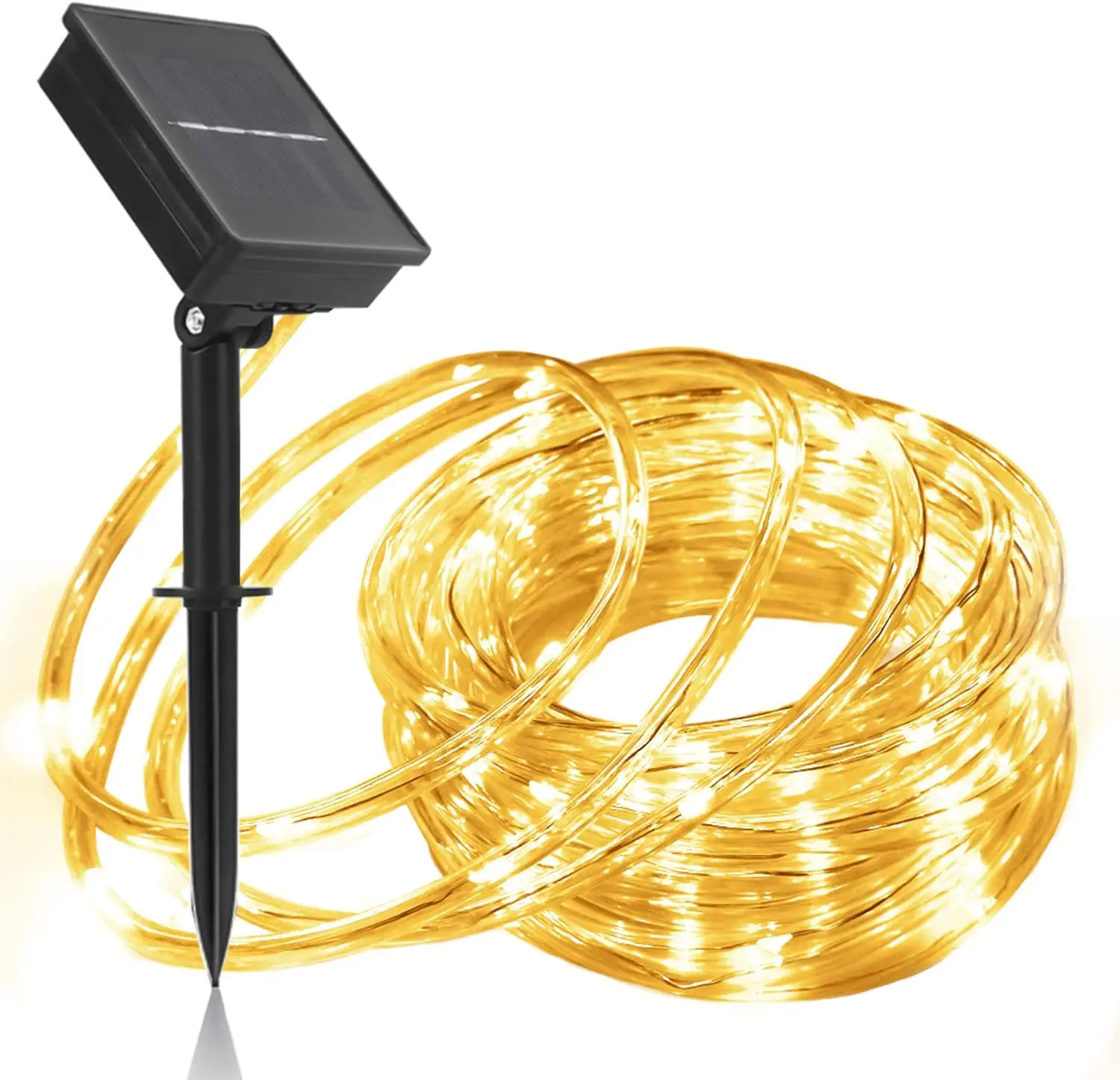 Corde solaire LED étanche, Tube lumineux féerique, en cuivre, pour fête, jardin, cour, maison, mariage, noël, Halloween