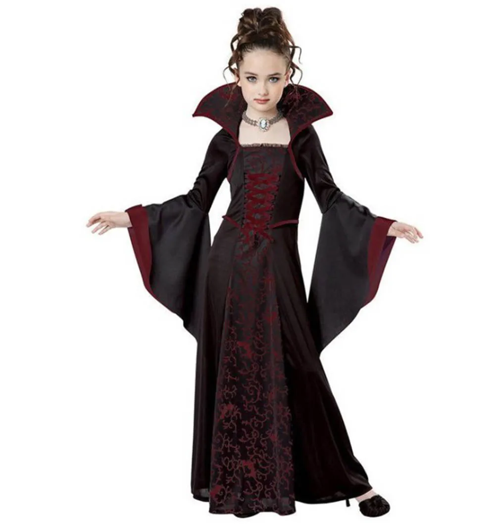 Halloween Role Playing Witch Vampire Girl Costume Girl Disfraz Carnival Dress up Party Mujer Performance Costume