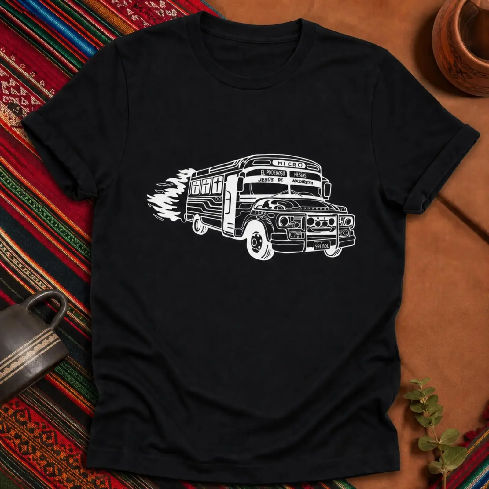 El Micro Boliviano South America Bolivian Bus Vintage Travel t shirt vintage Washed Soft Stylish streetwear Casual graphic