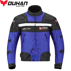 Autumn Men's Motorcycle Jacket DUHAN Windproof 600D Oxford Motorcyclist Motocross Biker Jackets Moto Equipment with warm linging