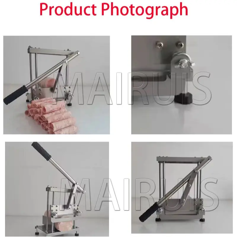 Manual Meat Roll Slicer Household Stainless Steel Blade Lamb Beef Meat Food Cutter Machine