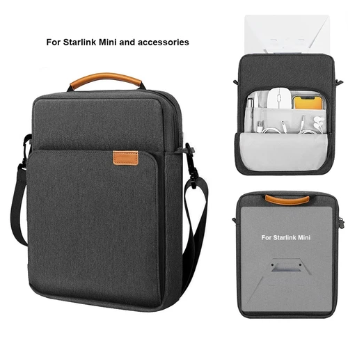 Bolsa de almacenamiento compacta para Starlink Mini Estuche de transporte de viaje impermeable con correa ajustable para Starlink Mini y accesorios