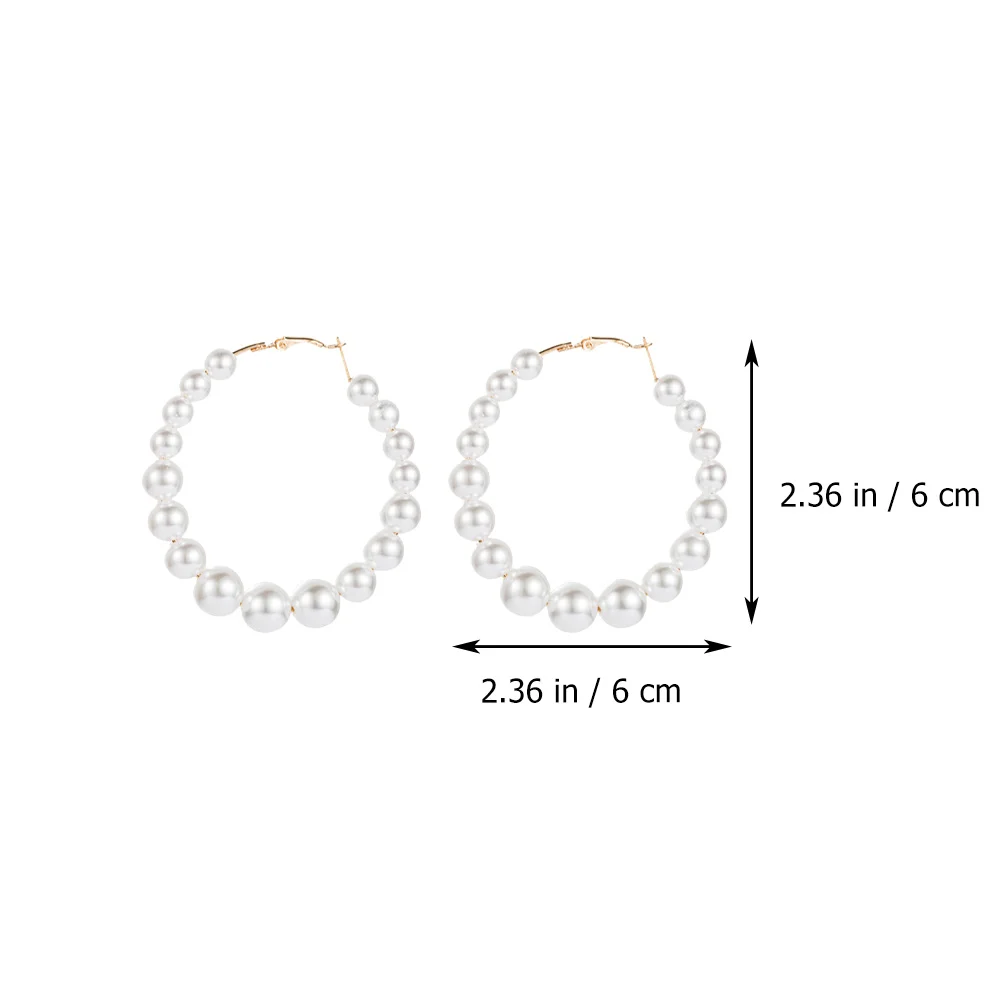

Pearl Earrings Simple Stud Fashion Drop Decor Unique Trendy Exquisite Ear Accessories Safe Easy Wear Occasion Bright Attractive