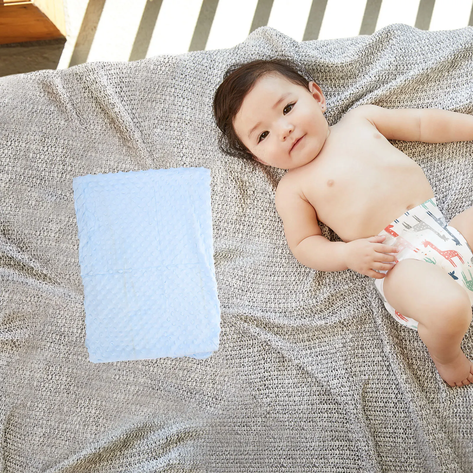 بطانية أطفال للتدليك الحسي، خرز حراري، سميك ومريح لعربة الأطفال حديثي الولادة للجنسين، ناعم ومريح #1