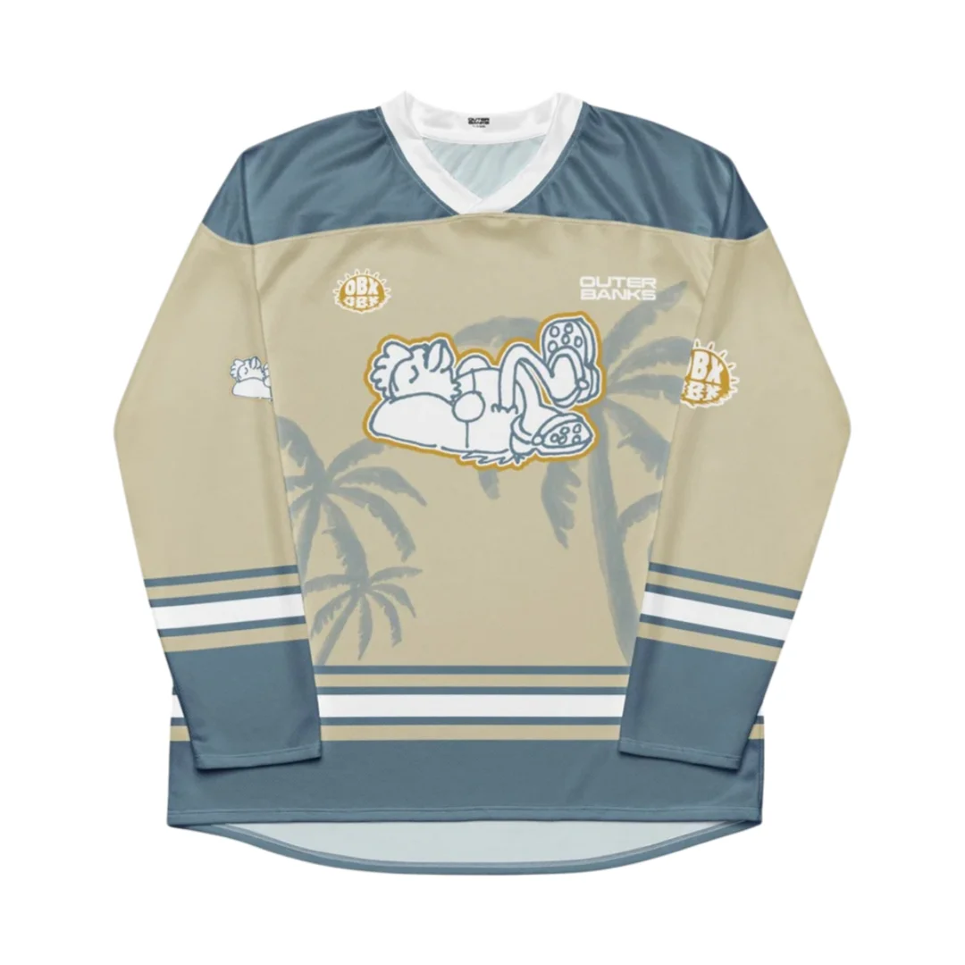 Outer Banks Pogue Life No.4 Hockey Jersey Men's Long-Sleeved Top Summer Outdoor Casual Training Exercise Breathable Quick-drying