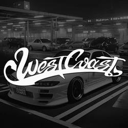 WestCoast Design Car Sticker For Front Rear Windshield Window JDM Style Car Body Decals Waterproof Vinyl Car Accessories