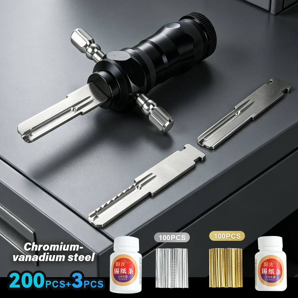 

Locksmith Essential Tool Kit Speed Storm Style Lock Opening Tool Durable Locksmith Training Tool for Beginners & Pros