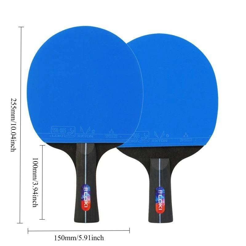 Professional Training Table Tennis  K5000 Adhesive Rubber Rackets with Blue Color Ping Pong Rubber 5-layer Pure Wooden Board view 3