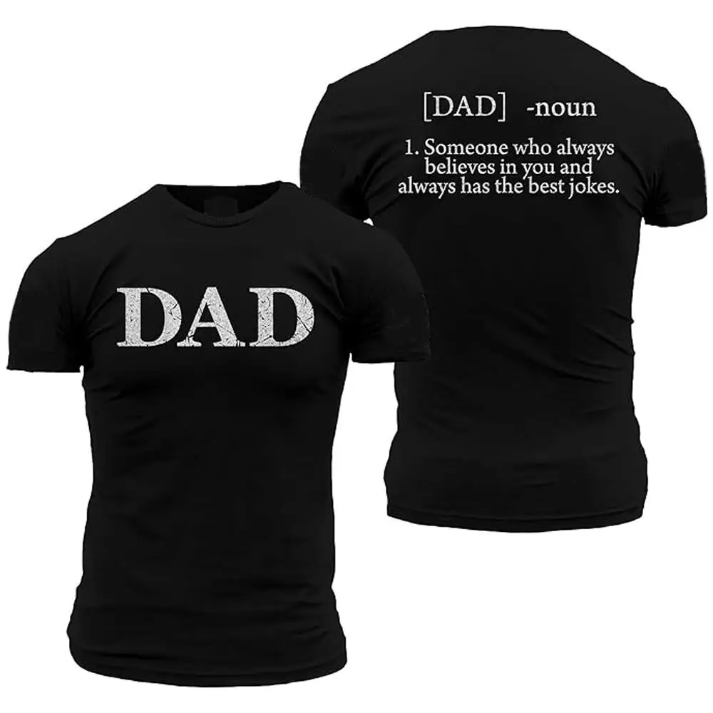 Dad Noun Someone Who Always Believes in You and Always Has the Best Jokes Defined Men's T-Shirt 100% Cotton Tops Tees 51308