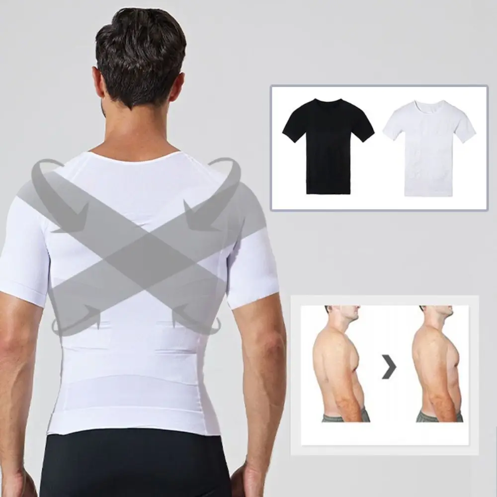 

Fashion Belly Contracting Body Shaper Men Thin Tummy Control Men's Underwear Undershirts Lingerie Slimming Shapewear M