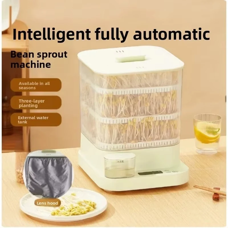 Automatic Smart Bean Sprout Machine · Household Sprouting Device, Germination Maker for Mung Bean and Soybean Seed Cultivation