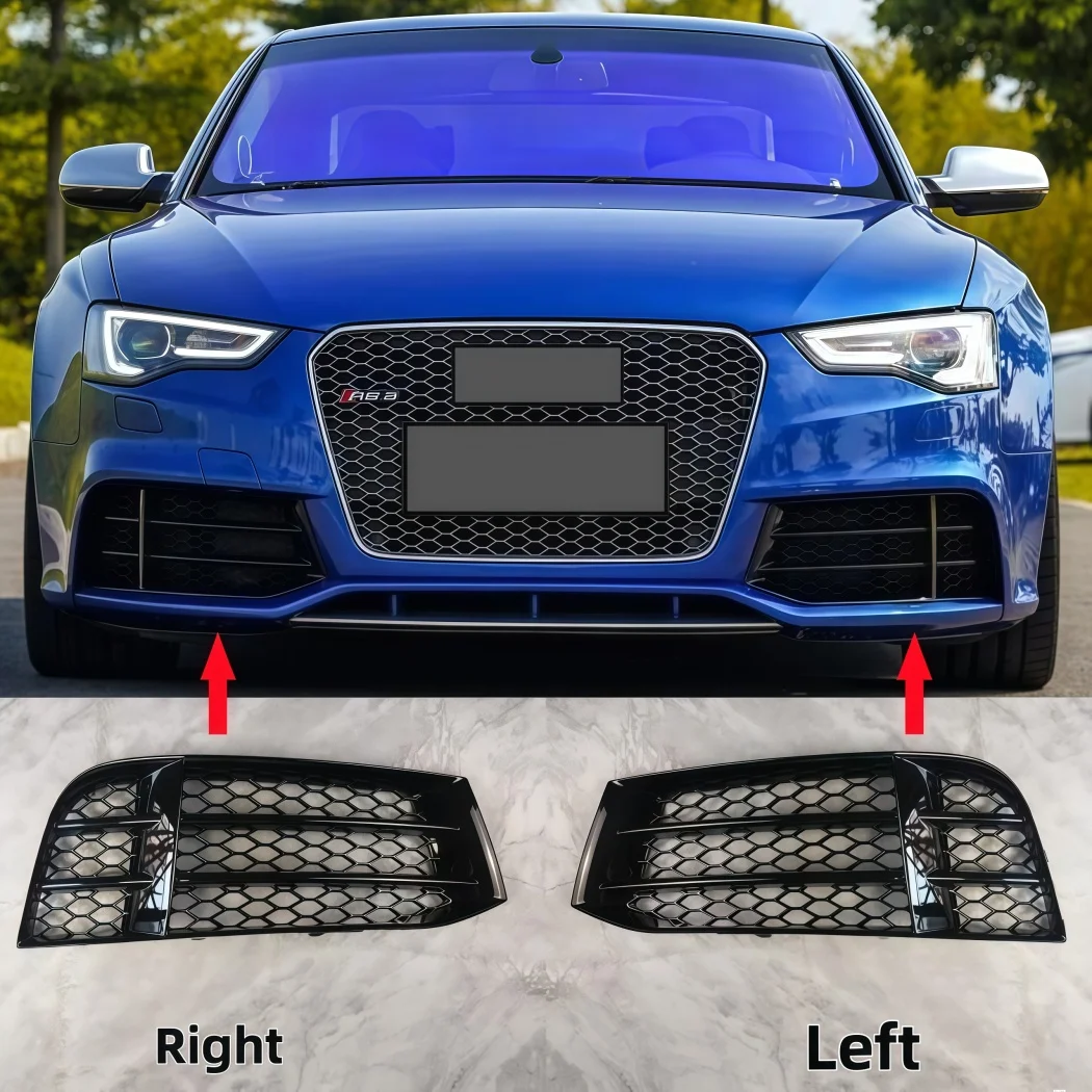 

Бамперная лампа, гоночная решетка, накладка HONEYCOMB Mesh Hex для Audi A5 S5 RS5 B8.5 2008-2016 8T0807681F 8T0807682F, крышка решетки противотуманных фар