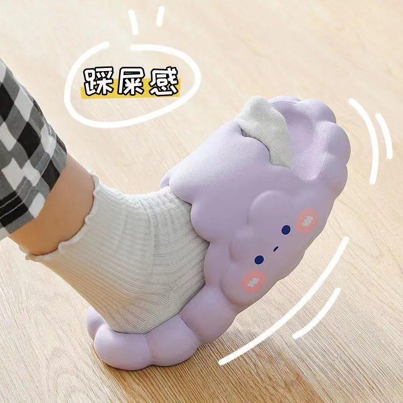 Cartoon Cloud Women Slippers Summer Sandals Men Couples Outside EVA Thick Bottom Non-slip Sole Casual Beach Shoes Home Slippers