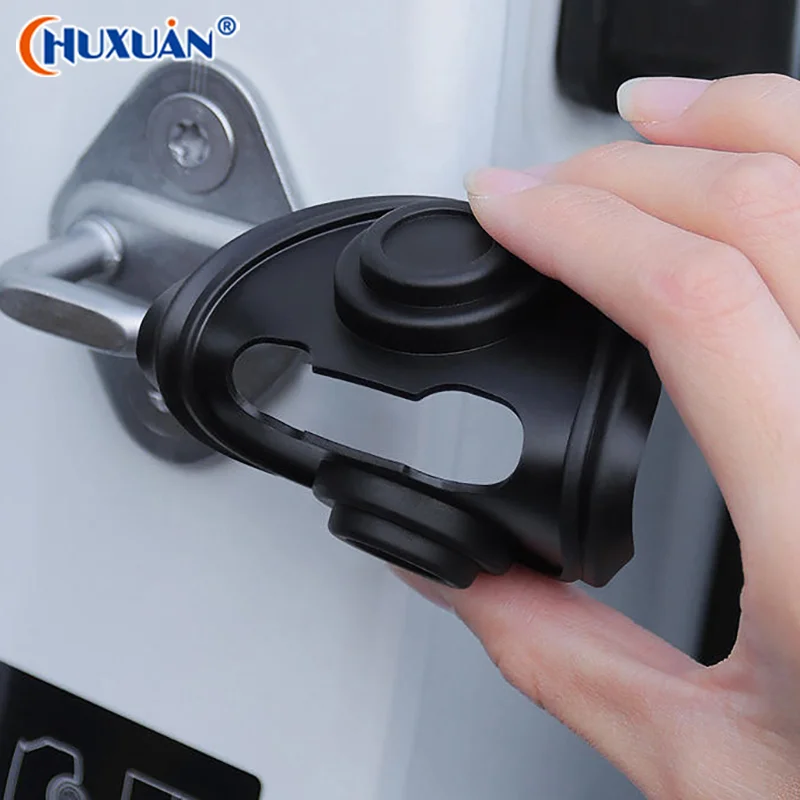 

1/4 шт., противоударная силиконовая подушка для закрывания дверей автомобиля, бесшумный амортизатор, защитные чехлы, аксессуары для дверной защелки автомобиля