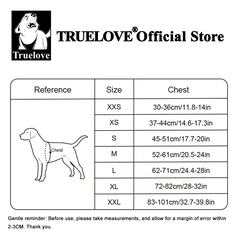 Imagem -04 - Truelove-colete com Forro Grosso de 3m para Cão Colete com Arnês para Cachorro Inverno para Uso Externo Tlg2171