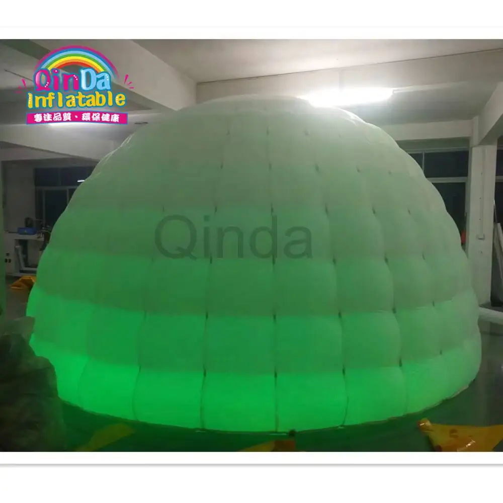 

Недорогая белая надувная палатка для выставок, надувной купольный шатер диаметром 5 метров со светодиодной подсветкой