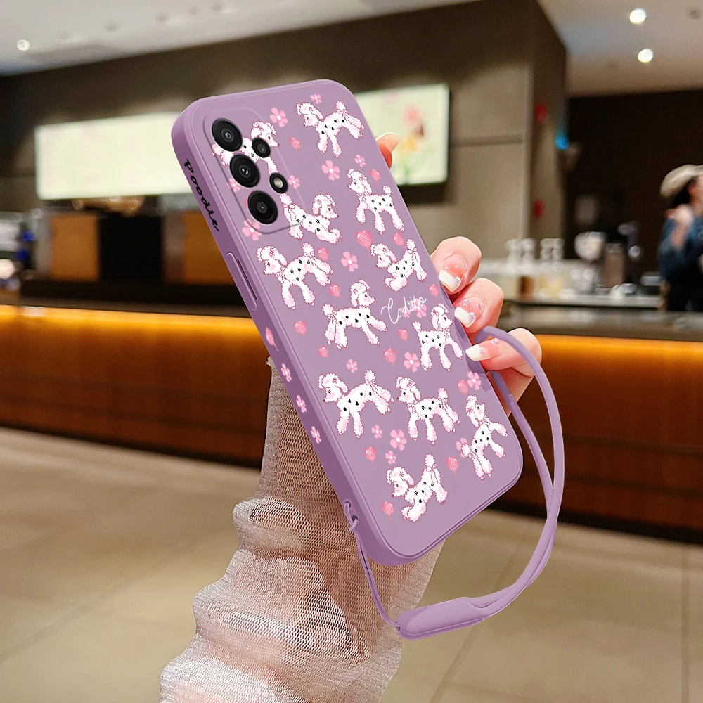 Cute Poodle Girly Pink Bunny Phone Case For Xiaomi Mi 13 12T 12S 11T Ultra 10 10T 9 9T 9SE 8 Pro Lite 5G Liquid Silicone Cover