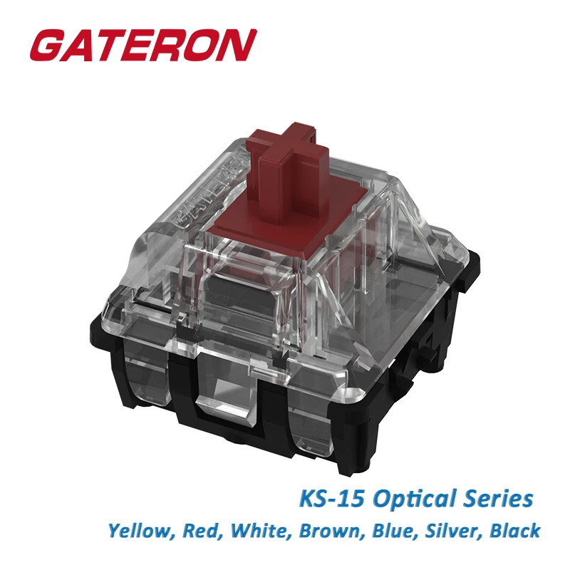 GATERON KS-15 Optical Switch Yellow Silver White Red Brown Black Blue Hotswap DIY RBG For Mechanical Keyboard