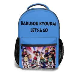Bakusou Kyoudai Let's & Go New Female Fashion High Waterproof College Backpack Laptop Travel Book Bag 17inch