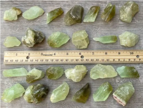 1/2 lb LOT Rough Green Calcite Raw Natural Crystal  Reiki Heal Stone Bulk Lot