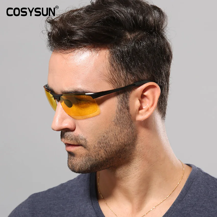 2026 Men Aluminium Alloy Night Vision Goggles Safe Driving Women Polarized Sunglasses Men's Car drivers Glasses Night Sunglasses
