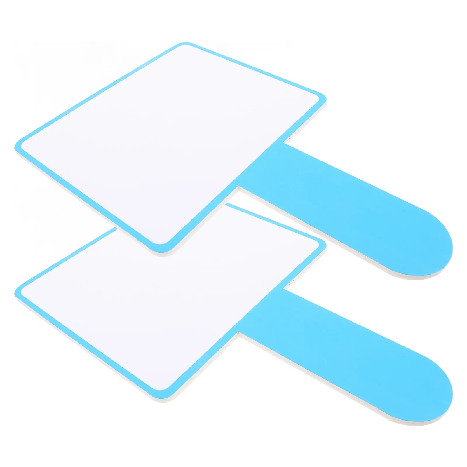 2Pcs Erasable Handheld Whiteboard Paddles Single-Sided Dry Erase Scoreboard for Classroom Teaching Office Voting Party Games