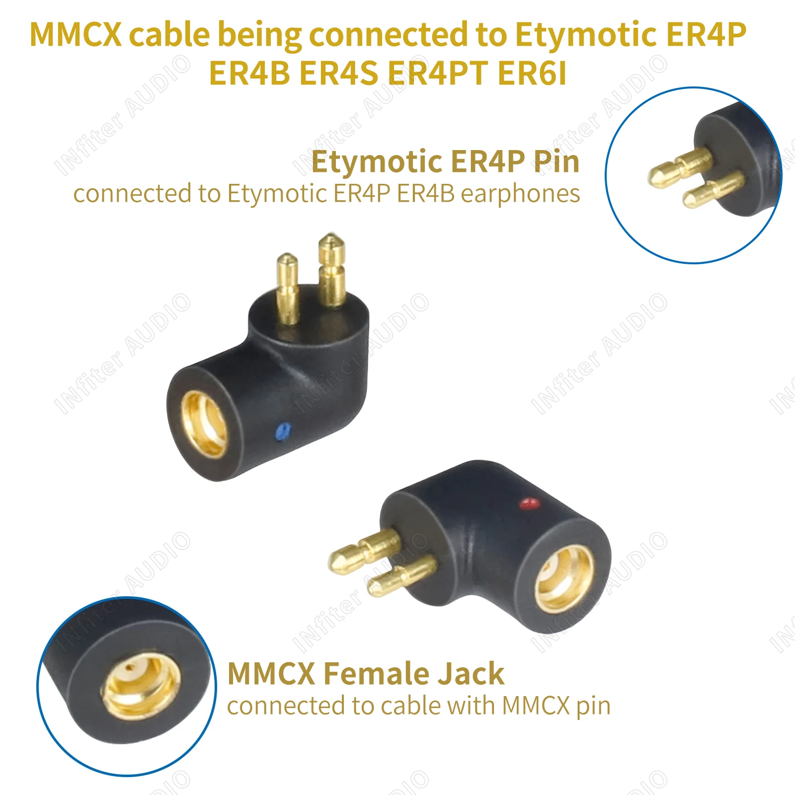 Etymotic ER4P ER4B ER4S ER4PT ER6I to mmcx adapter  ER4B mmcx adapter etymotic er4p to mmcx etymotic adapter ER6I to mmcx