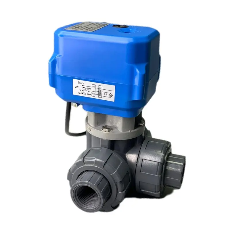 محرك تروس على الطراز الساخن 2025، مشغل كهربائي، لصمامات كروية UPVC/PVC، سلسلة TM0، DC9-36V ثلاثي الاتجاهات، التحكم الكهربائي العام OEM #4