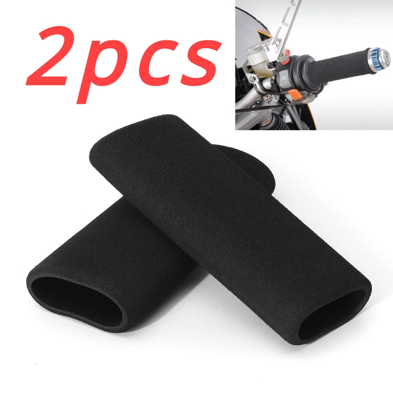 2pcs Motorcycle Handle Anti-slip Cover Soft Sponge Grips Cover Handlebar Anti Vibration Hand Protector Motorcycle Accessories