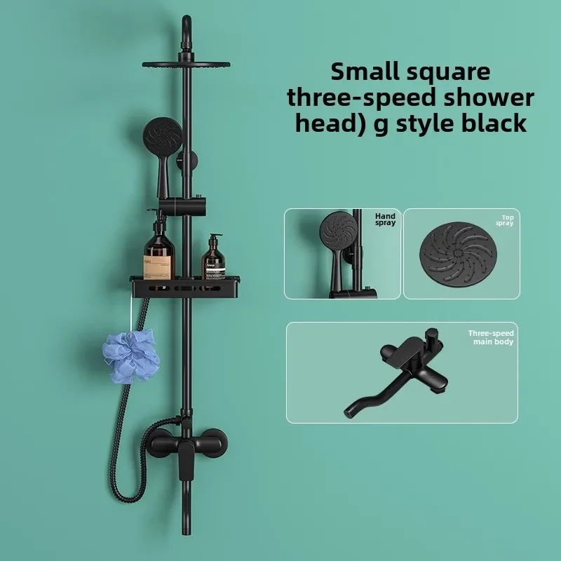 Bathroom Set  Brushed Gold Shower System Toilet Shower Set, Household Bathroom Shower, Hot and Cold Shower Head Set