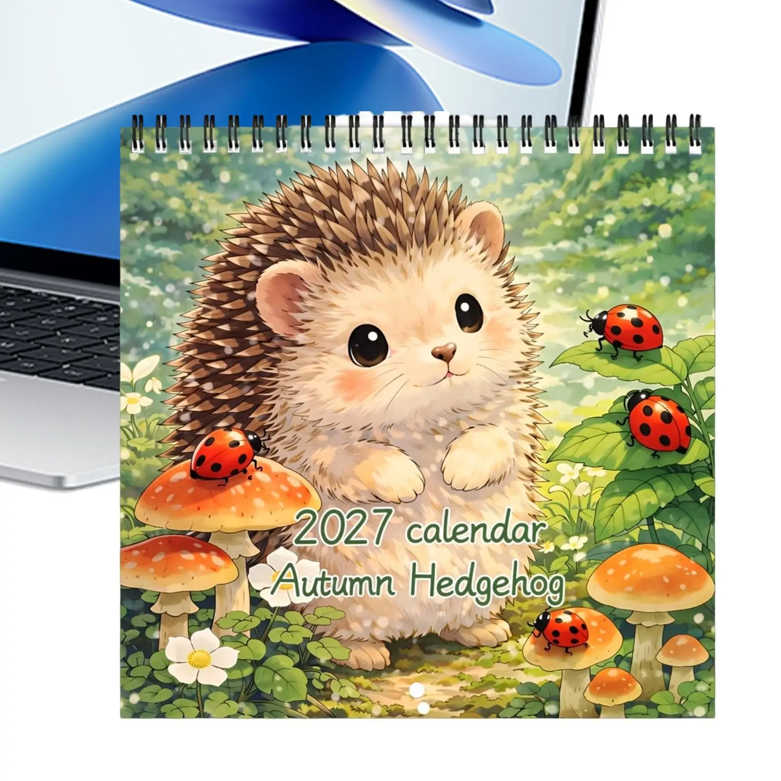 2027 Wall Calendar Jan Dec 2027 Hedgehog Wall Calendar Home Monthly Planner for Apartment Farmhouse Living Room Entryway Study