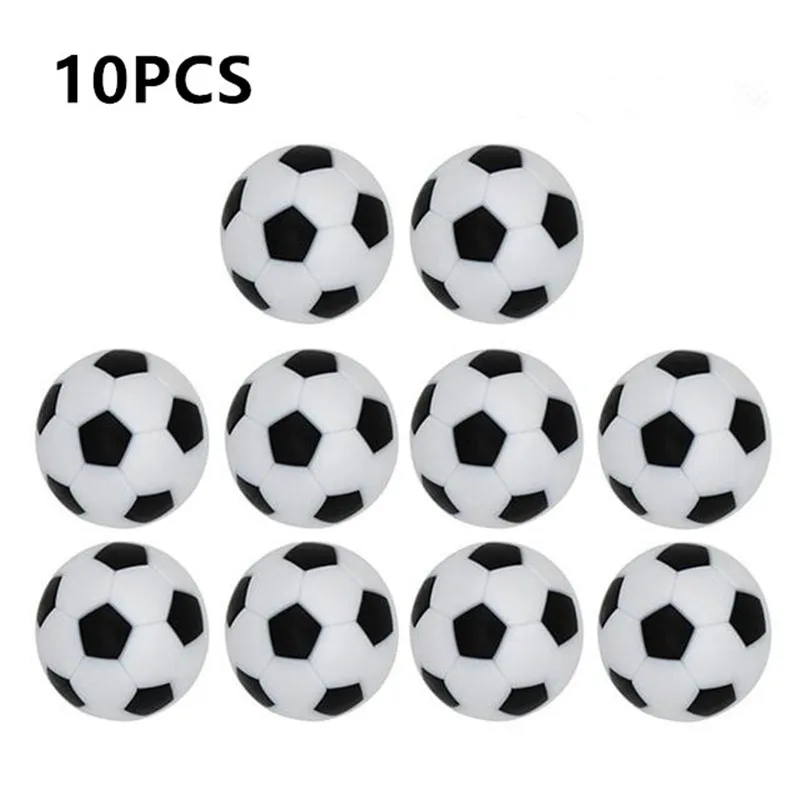 

10Pcs Table Soccer Balls Replacement Football Game Foosballs Mini Resin Tabletop Soccer Black And White Balls