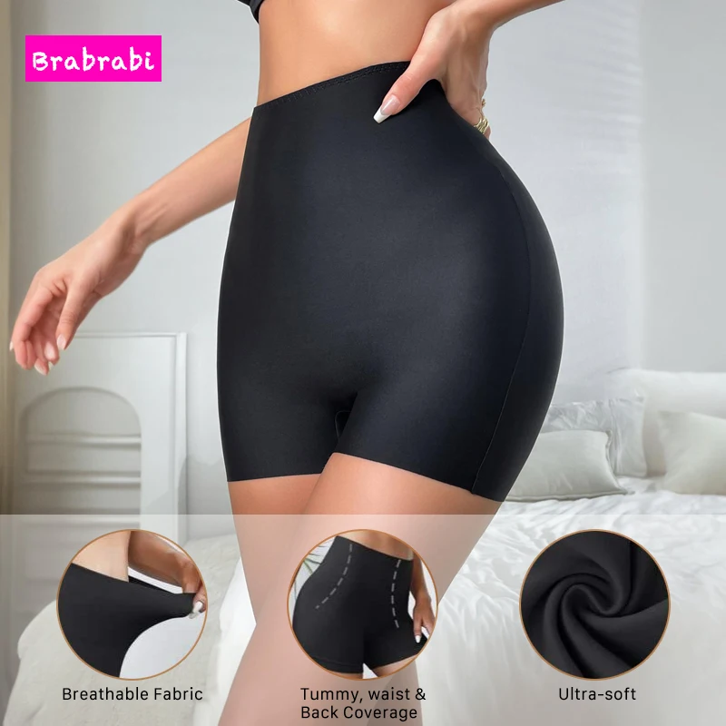 

2 colour High Waisted Shapewear Shorts Women Mid Waist Mid-Thigh Lightweight Slimming Shaping Short Suitable For Base Layering