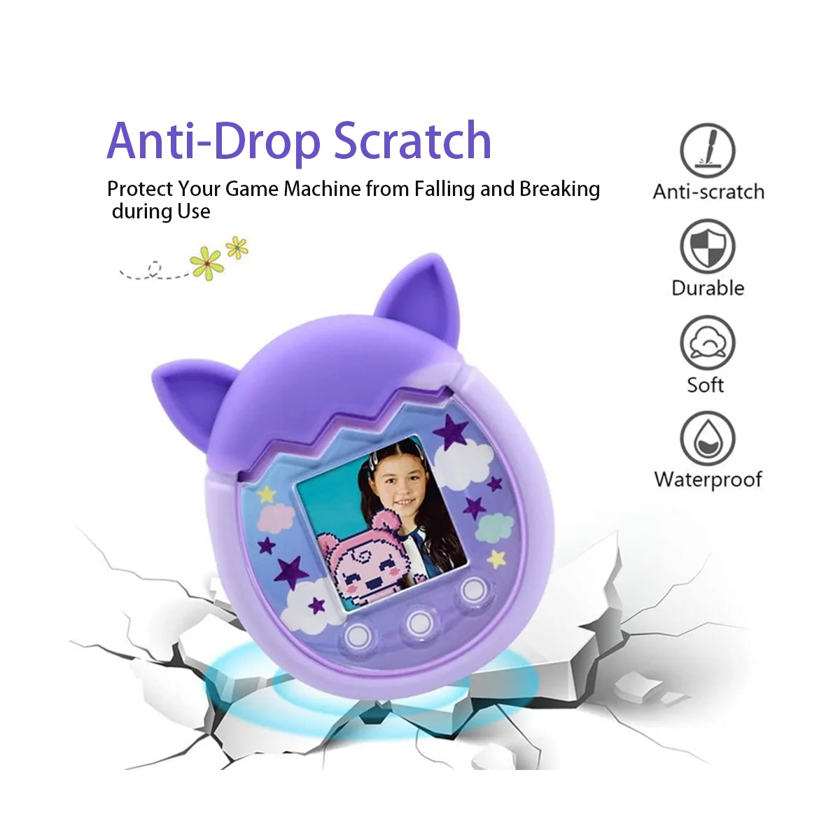 Para Tamagotchi Pix Silicone Capa Eletrônica Pet Machine Shell (B)