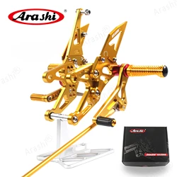 Arashi For YAMAHA YZF R1 2005 - 2022 CNC Adjustable Footrest Foot Pegs Rearset Footrest YZF-R1 2006 2007 2008 2009 2010 2011