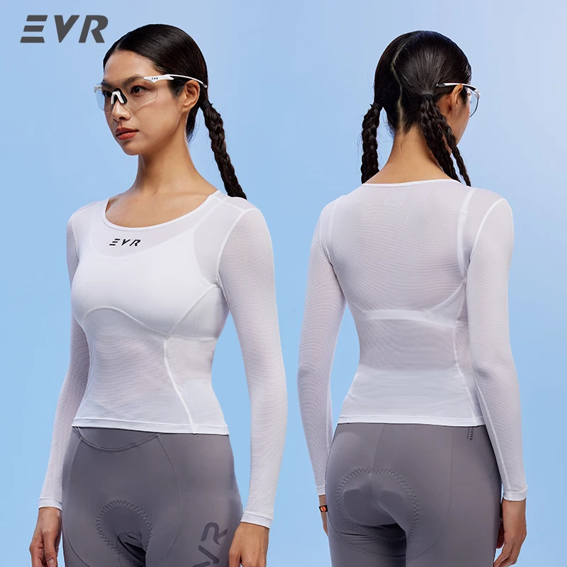 EVR Cycling Sweatshirt met lange mouwen Dames Zomer Ademend Sneldrogend Road Cycling Bottoming Shirt Outdoor Sport Top