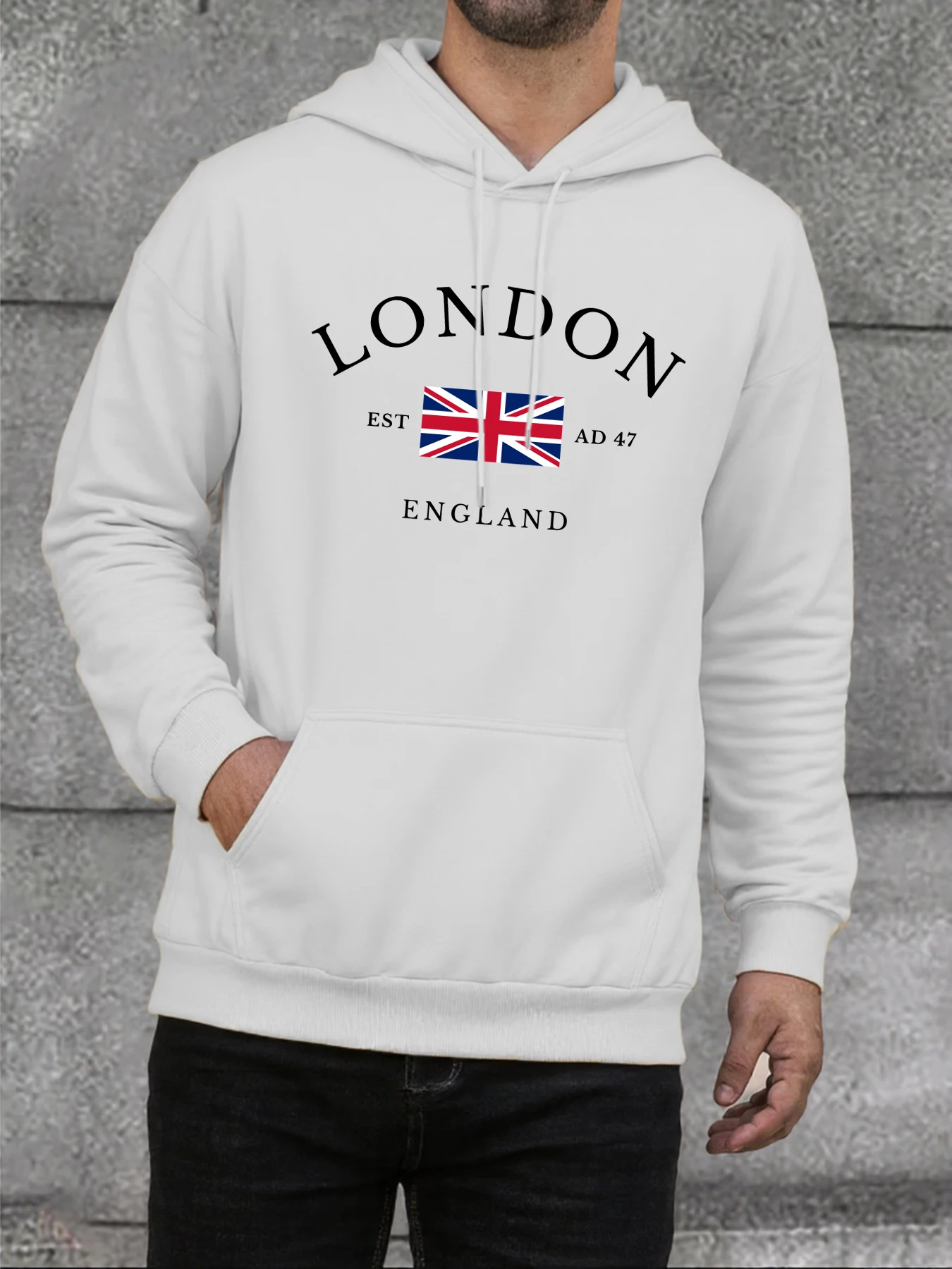 London England Flagge Drucke Mann Sweatshirt Straße Fleece Hoodie Mode Oversize Hoody Herbst Casual Bequeme Männliche Tops