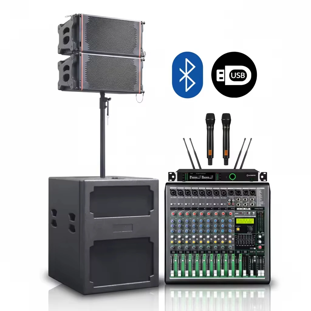 Hot Sale HD Professional Line Array Speaker Karaoke System Sound System Audio Outdoor Concert Stage Active Line Array Speakers