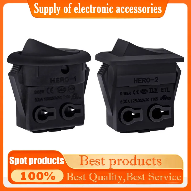 

HERO-1/ HERO-2 plug-in ship switch Square/circular toggle switch 6A 125/250V T105