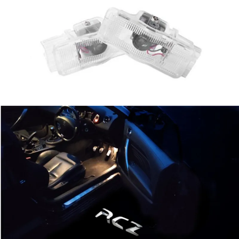 

2PCS Car LED Door Welcome Lights Laser Projector Light For Peugeot RCZ 206 207 806 807 208 3008 307 508 408 1007 306 406 5008