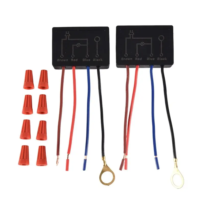 B03C-Touch Lamp Switch 8 Pack,Touch Lamp Control Module For Dimmable LED,Bulbs,Lamp Switch Replacement Kit With Wiring Caps
