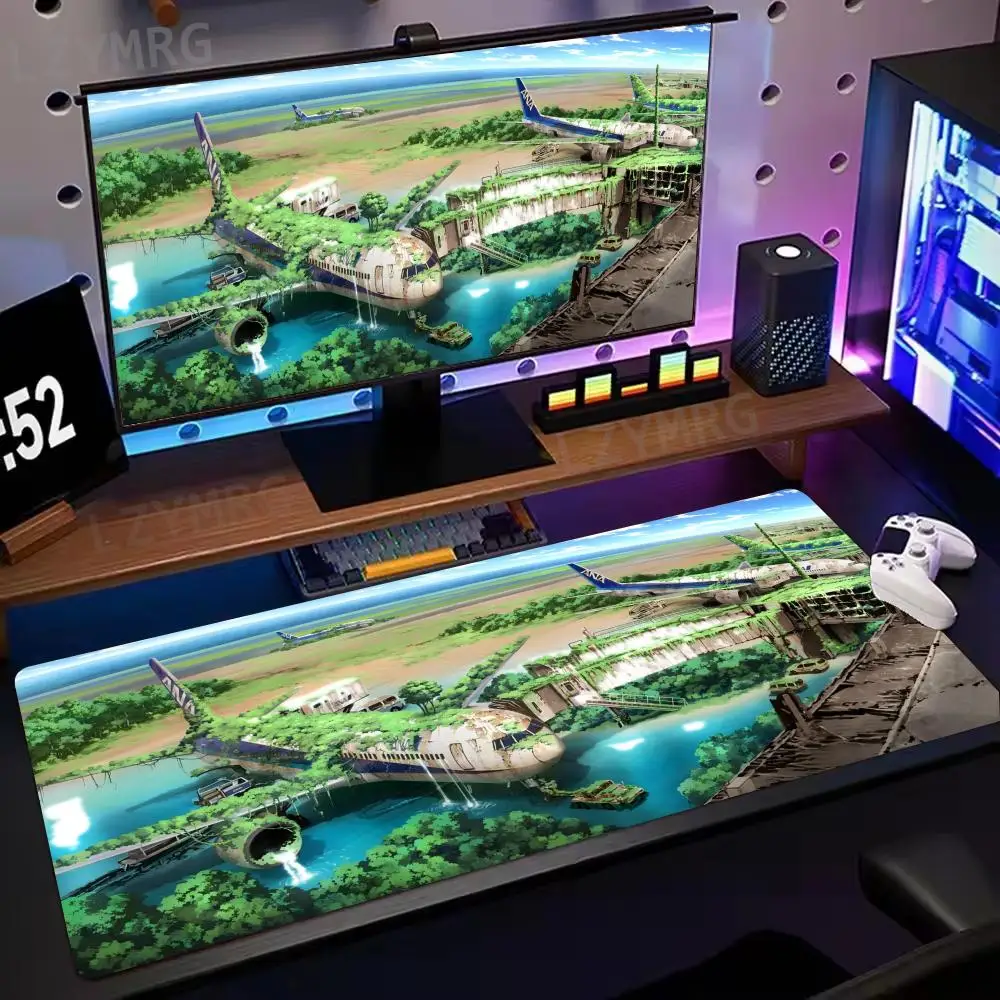 لوحة ماوس ذات مناظر طبيعية على شكل زهور الربيع، ملحقات مكتبية كبيرة مطاطية مضادة للانزلاق، لوحة ماوس للمكتب والألعاب، سجادة لوحة المفاتيح، سجادة ديكور