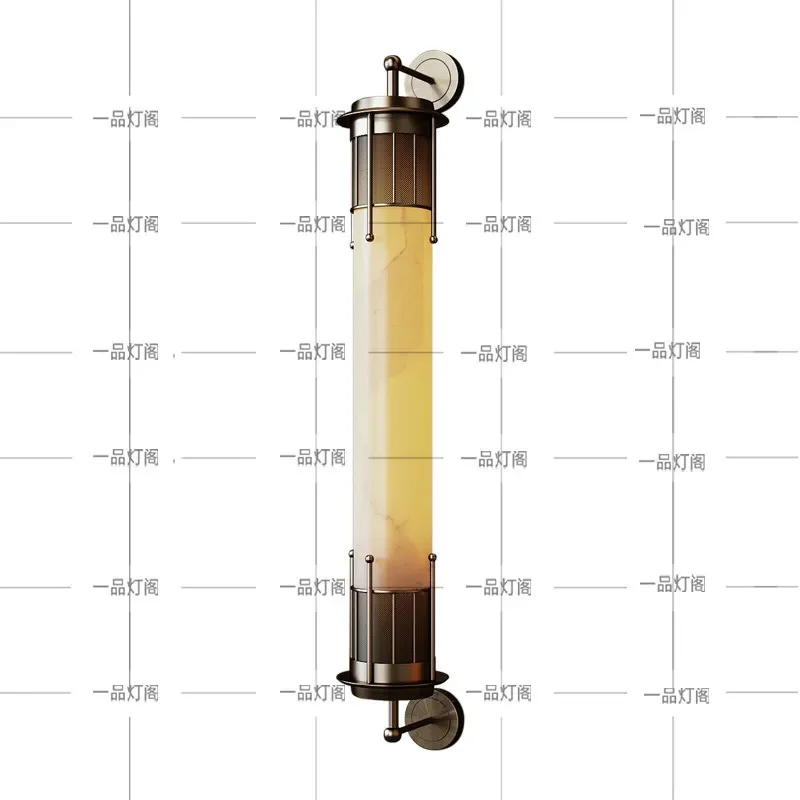 New Chinese-style marble wall lamp, hotel project, lobbies, clubhouses,  villas, living rooms, background