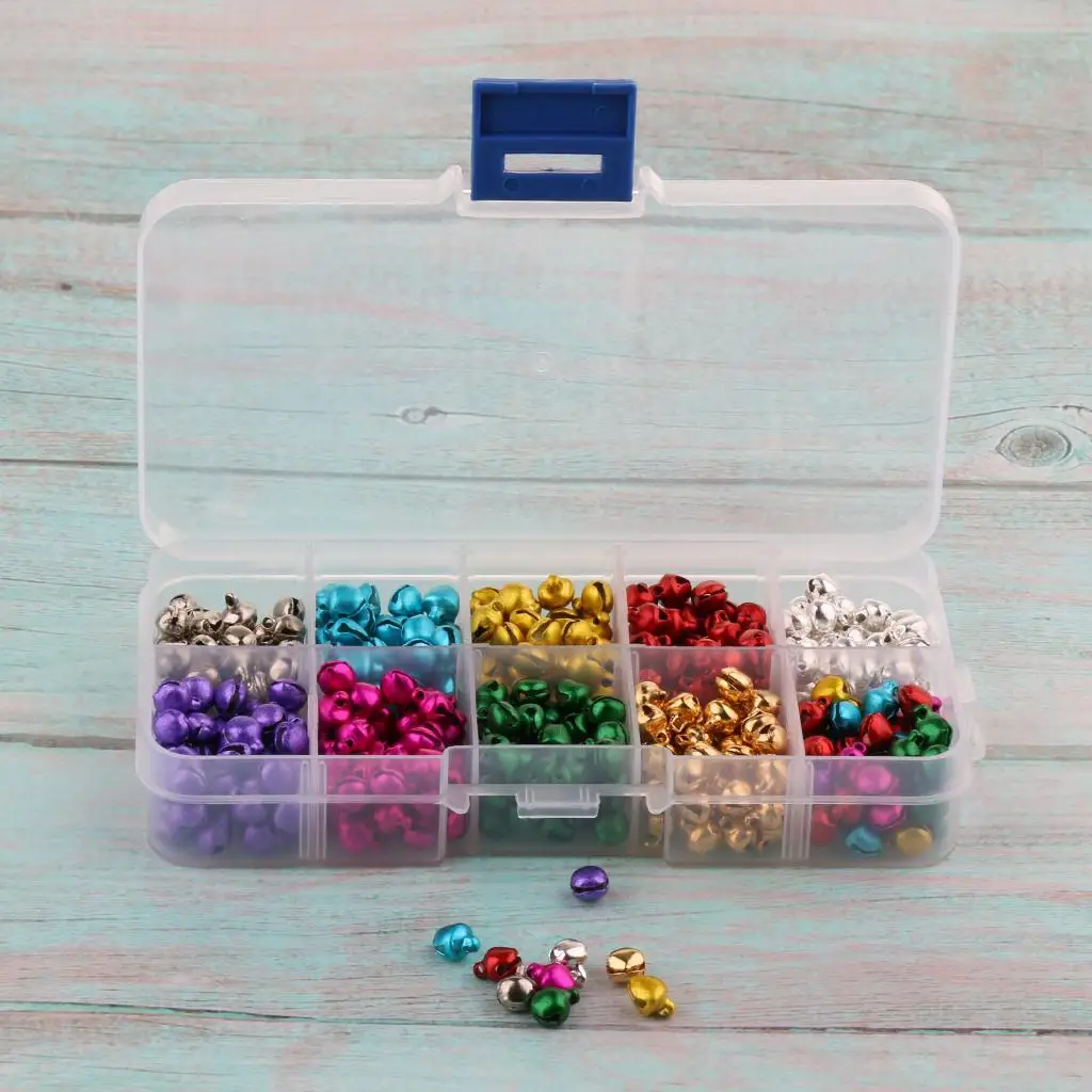 Christmas Jingle Bell Colorful Aluminum Pendant DIY Craft Bells Set for Wreath Holiday Home Decoration
