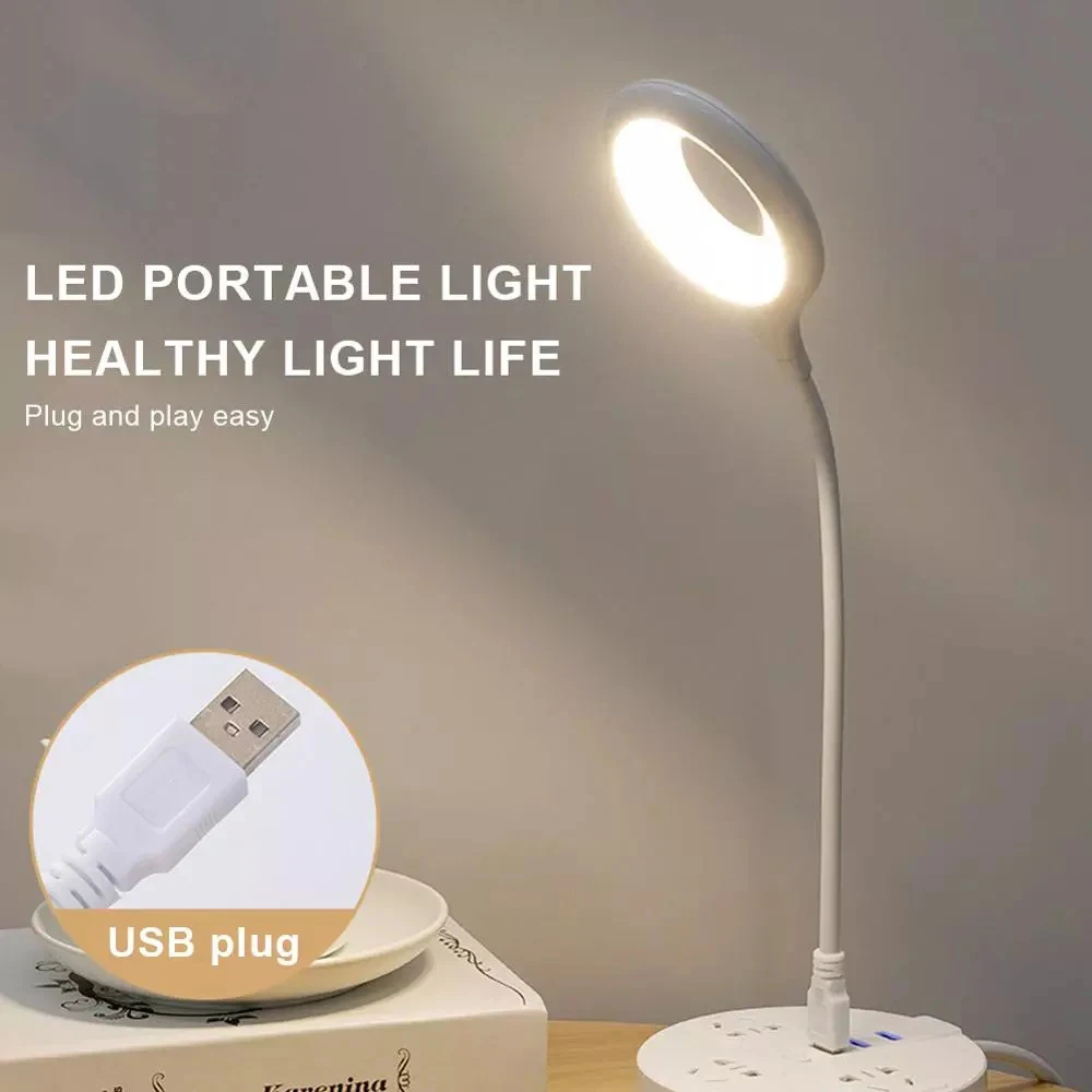 Lampada da tavolo da lettura USB lampada da notte portatile lampada da scrivania pieghevole liberamente lampada da comodino protezione per gli occhi studio lettura luce notturna