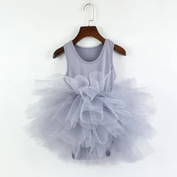 Vestido de tutú de Ballet para niña de 1 a 8 años, vestido profesional de fiesta de baile para niño, disfraz de actuación, vestido de Boda de Princesa para niña
