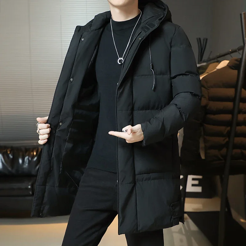 

Зимняя горячая утепленная парка до 30 градусов, мужские пуховики, повседневное мужское пальто на белом утином пуху, зимнее зимнее пальто JJ524