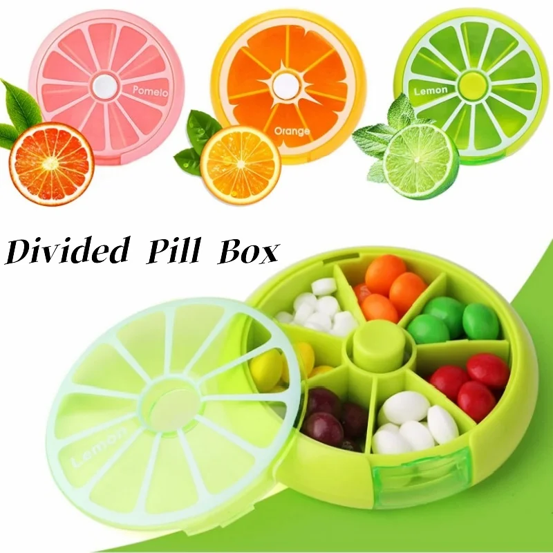 Divided Pill Box Portable Weekly Pill Organizer Pocket-size Travel Medicine Case Vitamin Container 7 Day Small Pill Storage Box