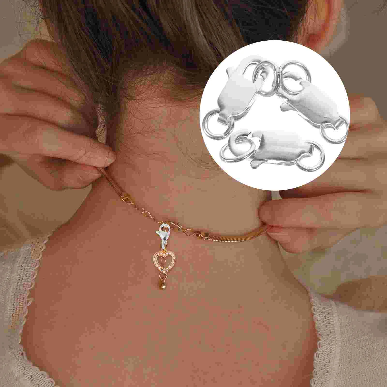 

Pendant Lobster Clasp 925 Sterling Silver Bracelet Jewelry DIY Necklace Buckles