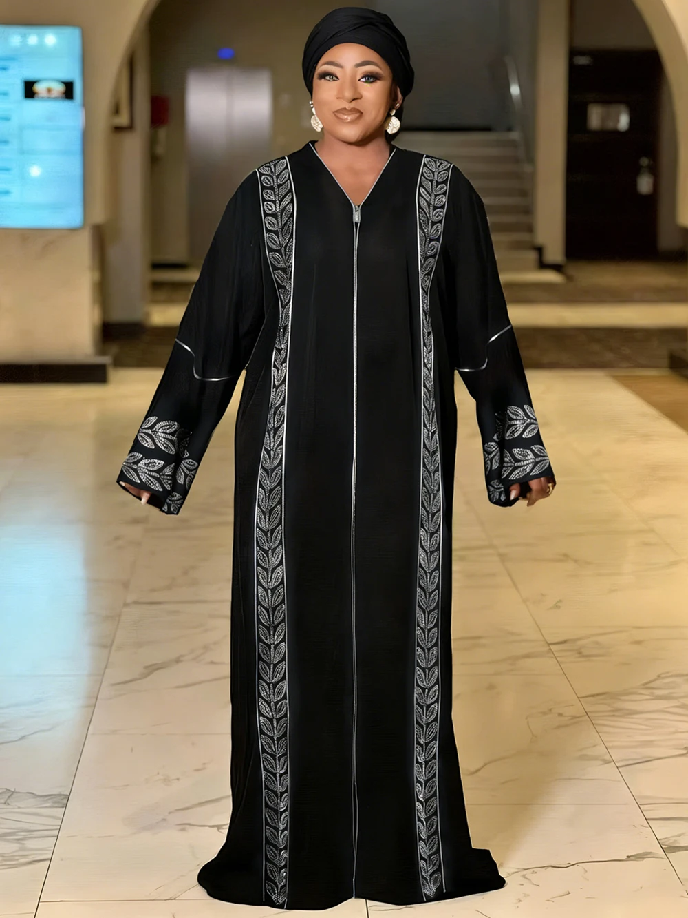 

2026 Dubai Hijab Abaya For Women Luxury Wedding Party Evening Gown Long Sleeve Dress Caftan Marocain Femme Muslim Black Boubou